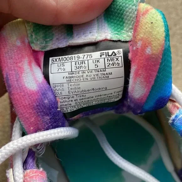 Fila Disruptor II Tie Dye Sneakers Size 7.5 - Picture 7 of 11
